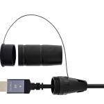 InLine HDMI Kabeltrommel, AOC HDMI 2.1 Kabel, 8K/60Hz, armiert, schwarz, 50m