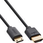 InLine Slim Ultra High Speed HDMI Kabel, 8K4K, A St. / C St. (Mini), 0,5m