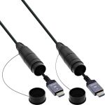 InLine HDMI Kabeltrommel, AOC HDMI 2.1 Kabel, 8K/60Hz, armiert, schwarz, 90m