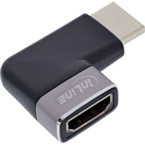 InLine HDMI Adapter, HDMI A Stecker / Buchse, 90° rechts, 8K UHD