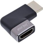 InLine HDMI Adapter, HDMI A Stecker / Buchse, 90° rechts, 8K UHD