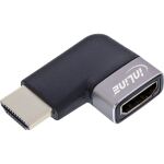 InLine HDMI Adapter, HDMI A Stecker / Buchse, 90° links, 8K UHD