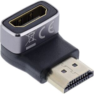 InLine HDMI Adapter, HDMI A Stecker / Buchse, 90° unten, 8K UHD