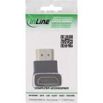 InLine HDMI Adapter, HDMI A Stecker / Buchse, 90° unten, 8K UHD