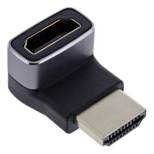 InLine HDMI Adapter, HDMI A Stecker / Buchse, 90° oben, 8K UHD
