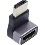 InLine HDMI Adapter, HDMI A Stecker / Buchse, 90° oben, 8K UHD