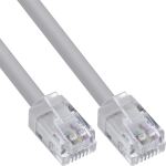 InLine Modular-Rundkabel RJ12, Stecker / Stecker, 6adrig, 6P6C, 10m