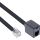 InLine Modular Verlängerung, RJ12 Stecker / Buchse, schwarz, 2 m