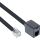 InLine Modular Verlängerung, RJ12 Stecker / Buchse, schwarz, 10 m