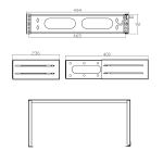 InLine 19" Rack zur Wandmontage, 2HE, 24-40 cm Tiefe, schwarz RAL9005
