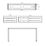 InLine 19" Rack zur Wandmontage, 2HE, 24-40 cm Tiefe, schwarz RAL9005