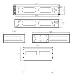 InLine 19" Rack zur Wandmontage, 2HE, 24-40cm Tiefe, mit Abdeckung, schwarz