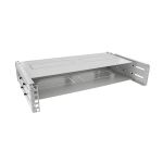 InLine 19" Rack zur Wandmontage, 2HE, 24-40cm Tiefe, mit Abdeckung, grau