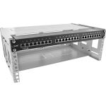 InLine 19" Rack zur Wandmontage, 4HE, 24-40cm Tiefe, mit Abdeckung, grau