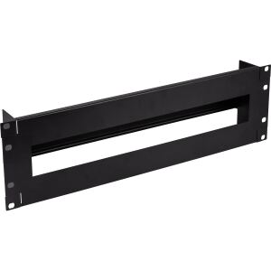 InLine 19" Schutzschalterleiste 3HE, mit Hutschiene, schwarz
