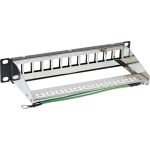 InLine 10" Patchpanel Leerblech 12x, für Keystone Module, 1HE, RAL9005 schwarz
