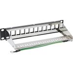 InLine 10" Patchpanel Leerblech 12x, für Keystone Module, 1HE, RAL9005 schwarz