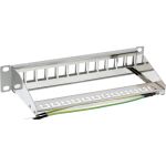 InLine 10" Patchpanel Leerblech 12x, für Keystone Module, 1HE, RAL7035 grau