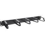 InLine 19" Kabelführungspanel, 5 große Bügel, RAL9005, schwarz