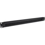 InLine 19" Kabel Durchführungsplatte mit Bürste, 1HE, RAL 9005 schwarz