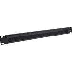 InLine 19" Kabel Durchführungsplatte mit Bürste, 1HE, RAL 9005 schwarz