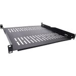 InLine 19" Fachboden, 450mm, 50kg, 1HE, RAL 9005 schwarz