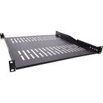 InLine 19" Fachboden, 450mm, 50kg, 1HE, RAL 9005 schwarz