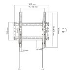 InLine TV-Wandhalterung, neigbar, extra stabil, 32–70 Zoll, bis 70 kg