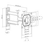 InLine Full-Motion TV Wandhalterung, 23–43 Zoll, bis 35 kg, schwarz
