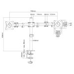 InLine Tischhalterung, für 2x TFT/LCD/LED bis 68cm (27"), max. 2x8 kg