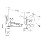 InLine Wandhalterung, für Monitore bis 69cm (27"), max. 15kg, einteiliger Arm