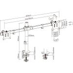 InLine Tischhalterung, für 2x LCD-/LED-Display bis 81cm (32"), max. 9kg
