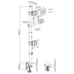 InLine Tischhalterung, für 2x LCD-/LED-Display bis 81cm (32"), max. 9kg