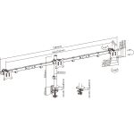 InLine Tischhalterung, für 3x LCD-/LED-Display bis 81cm (32"), max. 7kg