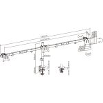 InLine Tischhalterung, für 3x LCD-/LED-Display bis 81cm (32"), max. 7kg