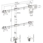 InLine Tischhalterung, für 4x LCD-/LED-Display bis 81cm (32"), max. 9kg