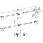 InLine Tischhalterung, für 6x LCD-/LED-Display bis 81cm (32"), max. 7kg
