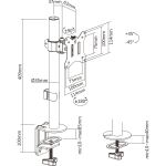 InLine Tischhalterung, für LCD-/LED-Display bis 81cm (32"), max. 9kg, schwarz