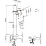 InLine Tischhalterung, für LCD-/LED-Display bis 81cm (32"), max. 9kg, schwarz