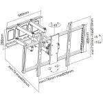 InLine Wandhalterung, für TFT/LCD/LED/Plasma 152-254cm (60-100"), max. 80kg
