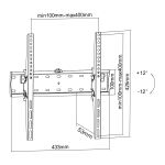InLine Basic Wandhalterung neigbar, für Flach-TV 81-140cm (32-55"), max. 40kg