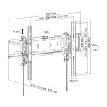 InLine Schwerlast-TV-Wandhalterung, neigbar, für Flach-TV (37-80"), max. 75kg