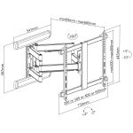 InLine Premium Aluminium Wandhalterung, für Flach-TV (37-80"), weiß