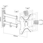 InLine Basic Wandhalterung, für Flach-TV 58-107cm (23-42"), <40cm Wandabstand