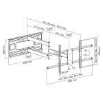 InLine XL-Arm Full-Motion TV-Wandhalterung, für TV 43-80", max. 50kg