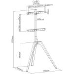 InLine woodstand TV-Standfuß, Dreibein, für LED-TV 45"-65" (114-165cm)