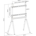 InLine woodstand Studio TV-Standfuß, für Display 49"-70" (124-178cm), max. 40kg