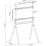 InLine woodstand Studio TV-Standfuß, für Display 49"-70" (124-178cm), max. 40kg