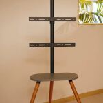 InLine woodstand II, TV-Standfuß mit Ablage, Dreibein, 43"-65" (110-165cm)