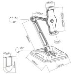 InLine Tablet Halterung für Wand- oder Tischmontage, universal für 4,7"-12,9"